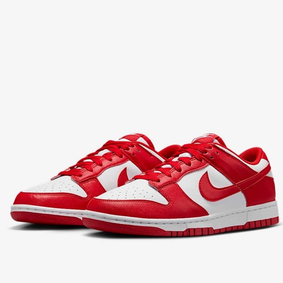Nike Dunk Low SP St. John's White/University Red Athletic Shoes Unisex Wm8 M6.5 - Picture 1 of 15